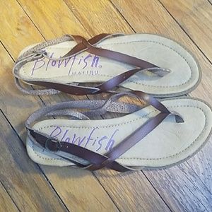 Lightly used Blowfish Malibu brown sandals